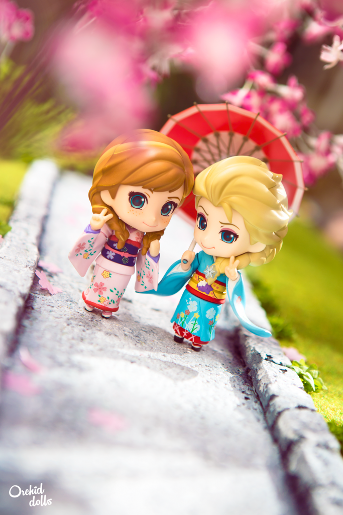 Elsa y Anna: Hanami | Nendoroid Photography - Orchid Dolls